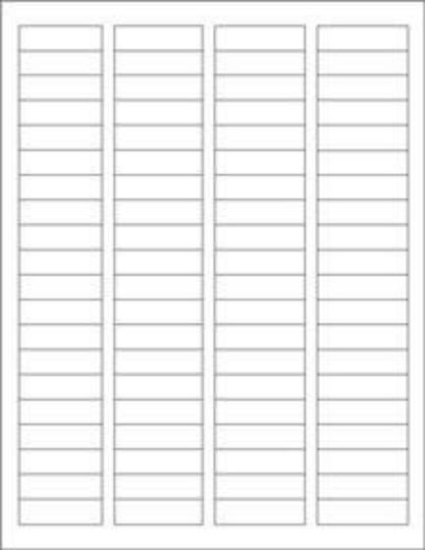 Picture of PDC Permanent Laser Paper Label, 1-3/4" x 1/2", White, 80 per Sheet, 100 Sheets per Package