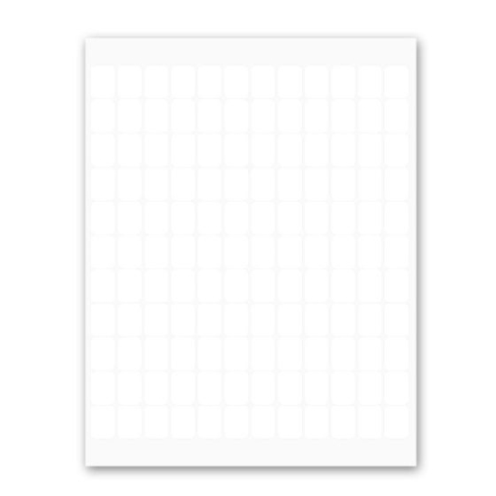 Picture of PDC Permanent Laser Paper Label, 5/8" x 7/8", White, 132 per Sheet, 100 Sheets per Package