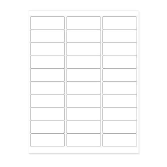Picture of PDC Permanent Laser Paper Label, 2-5/8" x 1", White, 30 per Sheet, 1,000 Sheets per Box