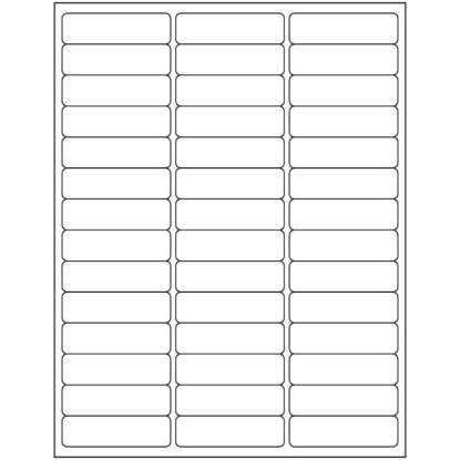 Picture of PDC Permanent Laser Paper Label, 2-5/8" x 3/4", White, 42 per Sheet, 250 Sheets per Box