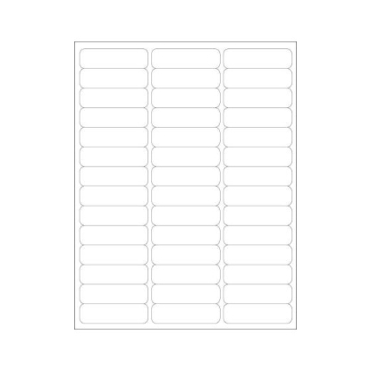 Picture of PDC Laser Chart Label, 2-5/8" x 3/4", White, 4 Packs of 250 per Case