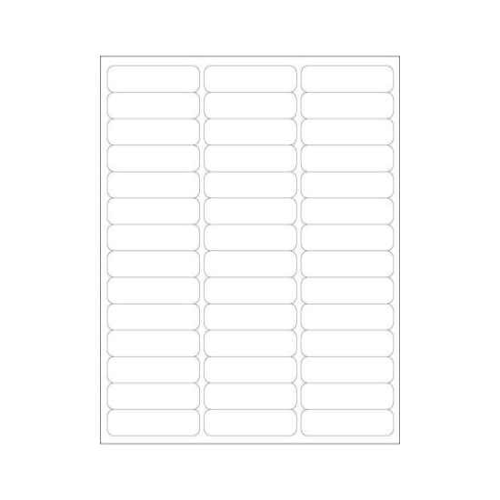 Picture of PDC Laser Chart Label, 2-5/8" x 3/4", White, 4 Packs of 250 per Case