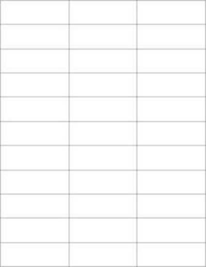Picture of PDC Laser Chart Label, 2-27/32" x 1", White, 33 Labels per Sheet, 4 Packs of 250 Sheets per Case
