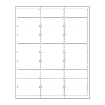 Picture of PDC Laser Chart Label, 2-5/8" x 1", White, 30 Labels per Sheet, 100 Sheets per Pack