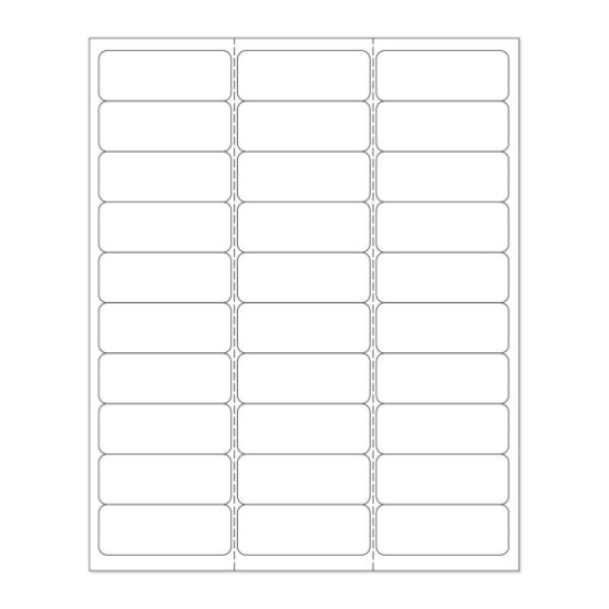 Picture of PDC Laser Chart Label, 2-5/8" x 1", White, 30 Labels per Sheet, 100 Sheets per Pack