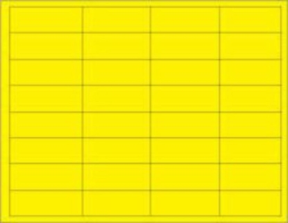 Picture of PDC Laser Chart Label, 2-5/8" x 1", Yellow, 100 per Pack
