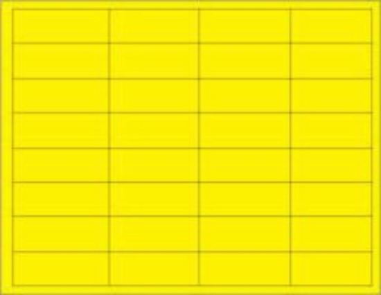 Picture of PDC Laser Chart Label, 2-5/8" x 1", Yellow, 100 per Pack