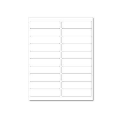 Picture of PDC Laser Chart Label, 4" x 1", White, 20 Labels per Sheet, 4 Packs of 250 Sheets per Case