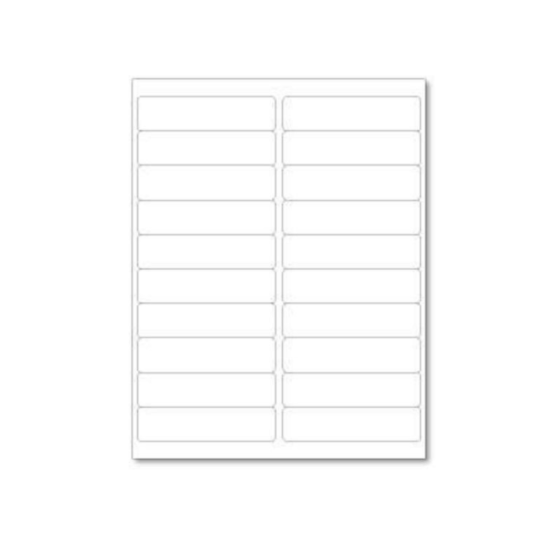 Picture of PDC Laser Chart Label, 4" x 1", White, 20 Labels per Sheet, 4 Packs of 250 Sheets per Case