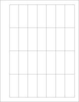 Picture of PDC Laser Chart Label, 2-1/2" x 1", White, 28 Labels per Sheet, 4 Packs of 250 Sheets per Case