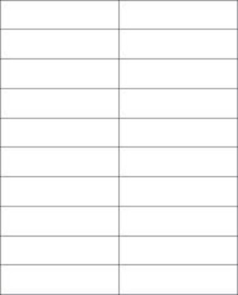 Picture of PDC Laser Chart Label, 4" x 1", White, 20 Labels per Sheet, 100 Sheets per Pack