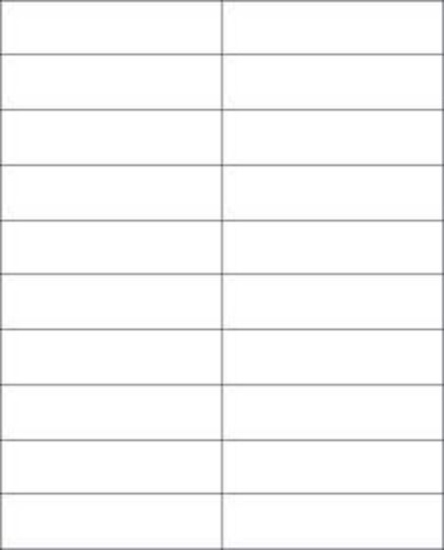 Picture of PDC Laser Chart Label, 4" x 1", White, 20 Labels per Sheet, 100 Sheets per Pack