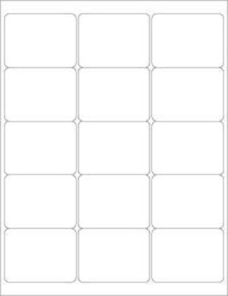 Picture of PDC Laser Chart Label, 2-11/16" x 2", White, 15 Labels per Sheet, 100 Sheets per Pack