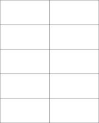 Picture of PDC Laser Chart Label, 4" x 2", White, 10 Labels per Sheet, 100 Sheets per Pack