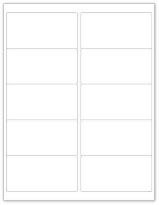 Picture of PDC Laser Chart Label, 4" x 2", White, 10 Labels per Sheet, 100 Sheets per Pack