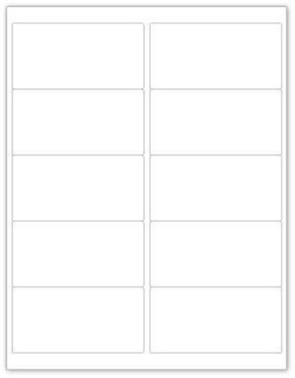Picture of PDC Laser Chart Label, 4" x 2", White, 10 Labels per Sheet, 100 Sheets per Pack