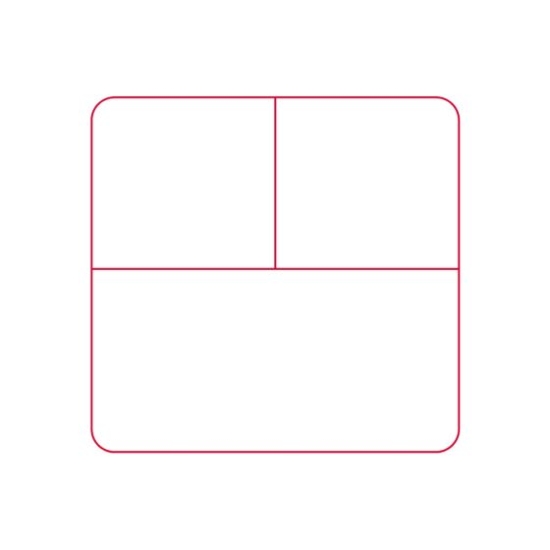 Picture of PDC Direct Thermal General Purpose Paper Label, 2" x 1-15/16", White, 3/4" Core, 225 per Roll