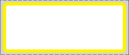 Picture of PDC Permanent Direct Thermal Paper Label, 2-1/2" x 1", White with Yellow, 1" Core, 1,300 per Roll