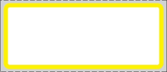 Picture of PDC Permanent Direct Thermal Paper Label, 2-1/2" x 1", White with Yellow, 1" Core, 1,300 per Roll