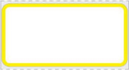 Picture of PDC Permanent Direct Thermal Paper Label, 2" x 1", White with Yellow, 3" Core, 5,000 per Roll
