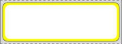 Picture of PDC Permanent Direct Thermal Paper Label, 3" x 1", White with Yellow, 1" Core, 1,300 per Roll