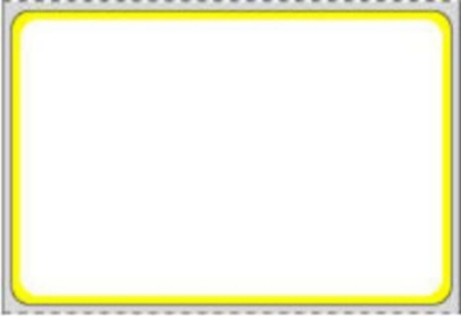 Picture of PDC Permanent Direct Thermal Paper Label, 3" x 2", White with Yellow, 3" Core, 2,500 per Roll
