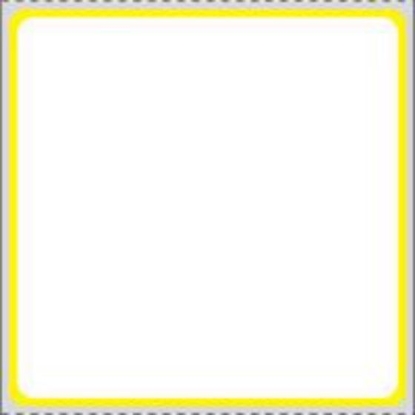 Picture of PDC Permanent Direct Thermal Paper Label, 3" x 3", White with Yellow, 3" Core, 1,500 per Roll