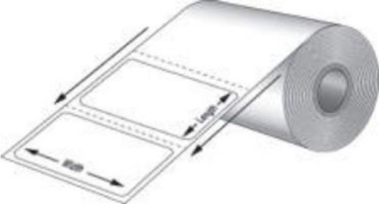 Picture of PDC Permanent Direct Thermal Paper Label, 1-1/2" x 1", White, 3" Core, 5,000 per Roll
