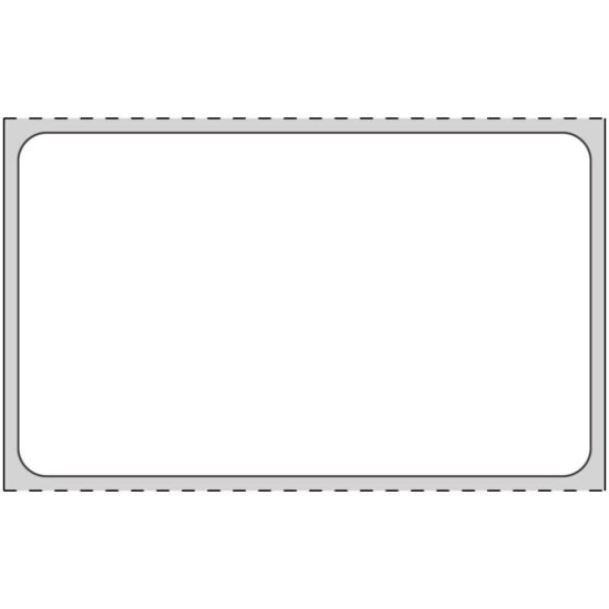 Picture of PDC Permanent Direct Thermal Paper Label, 2-1/2" x 1-1/2", White, 1" Core, 960 per Roll