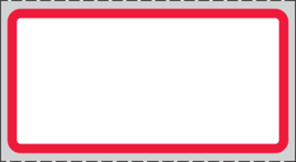 Picture of PDC Permanent Direct Thermal Paper Label, 3" x 1", White with Red, 3" Core, 5,000 per Roll