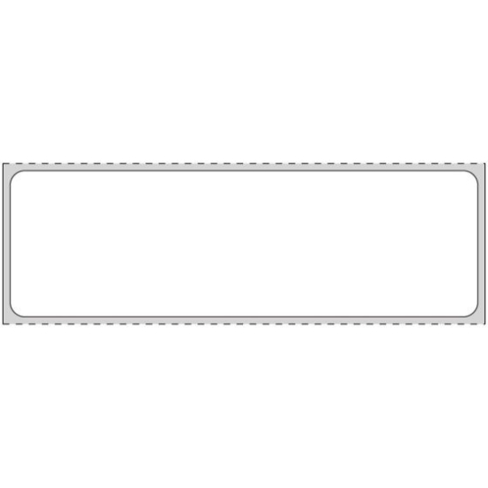 Picture of PDC Permanent Direct Thermal Paper Label, 4" x 1-1/4", White, 1" Core, 960 per Roll