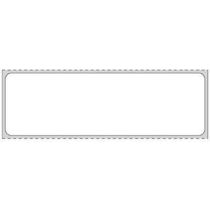 Picture of PDC Permanent Direct Thermal Paper Label, 4" x 1-1/4", White, 3" Core, 4,000 per Roll