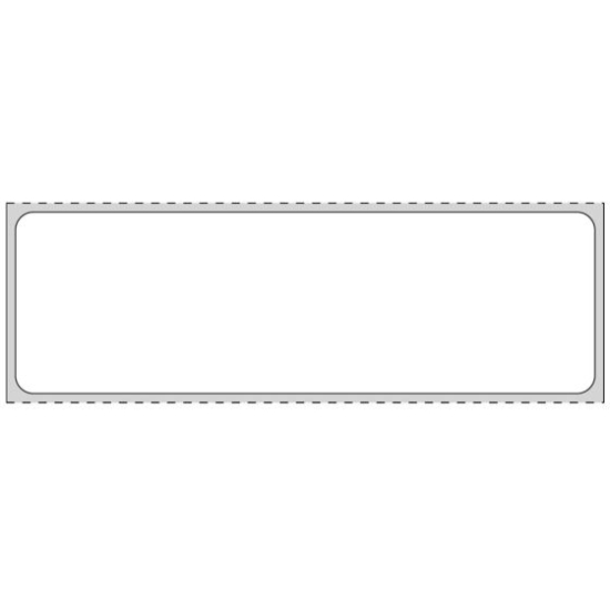 Picture of PDC Permanent Direct Thermal Paper Label, 4" x 1-1/4", White, 3" Core, 4,000 per Roll
