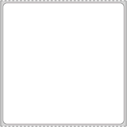 Picture of PDC Permanent Direct Thermal Paper Label, 3-1/2" x 3-1/2", White, 3" Core, 1,500 per Roll