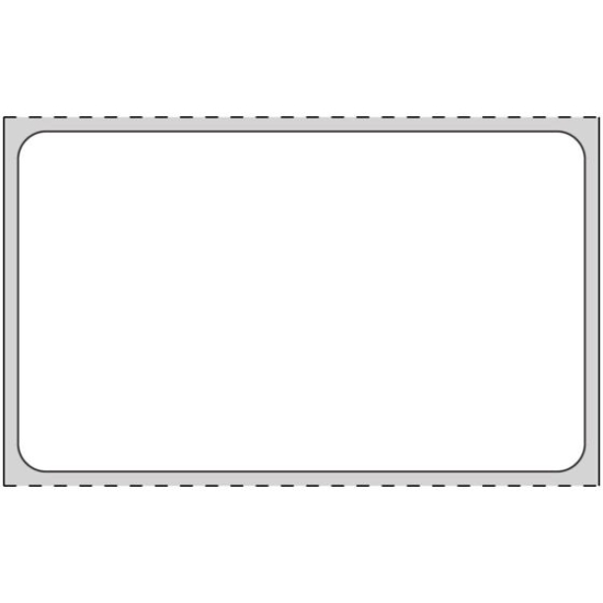 Picture of PDC Permanent Direct Thermal Paper Label, 2-1/2" x 1-1/2", White, 3" Core, 3,500 per Roll