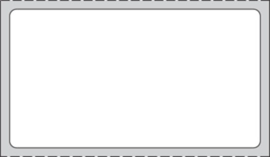 Picture of PDC Removable Direct Thermal Paper Label, 2-1/4" x 1-1/4", White, 1" Core, 1,100 per Roll