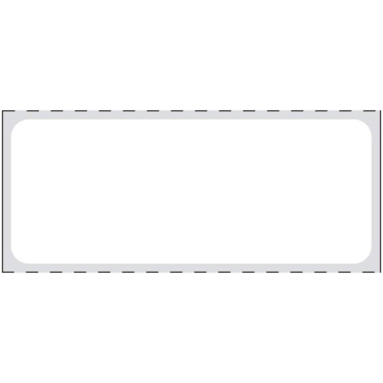 Picture of PDC Permanent Direct Thermal Paper Label, 2-1/2" x 1", White, 1" Core, 1,300 per Roll