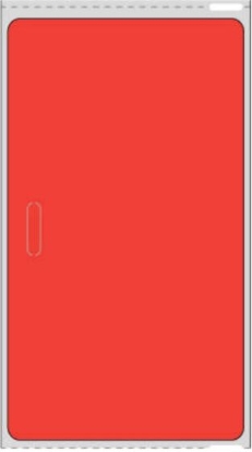 Picture of PDC Visitor Pass Label Compatible with DYMO® Printer, Permanent Direct Thermal Paper, 2-5/16" x 4", Red, 1" Core, 250 per Roll