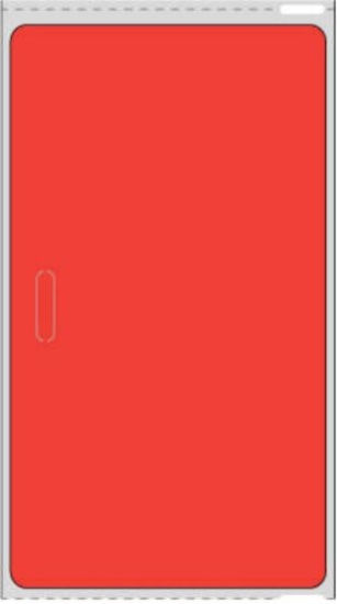 Picture of PDC Visitor Pass Label Compatible with DYMO® Printer, Permanent Direct Thermal Paper, 2-5/16" x 4", Red, 1" Core, 250 per Roll