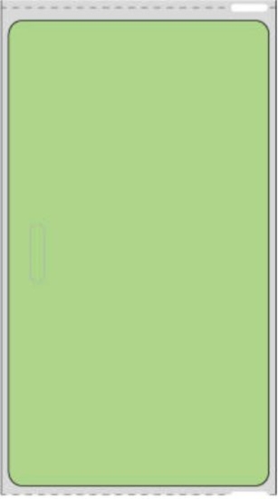 Picture of PDC DYMO® Compatible Permanent Direct Thermal Paper Visitor Pass Label, 5/16" x 4", Fluorescent Green, 1" Core, 250 per Roll