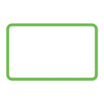 Picture of PDC Direct Thermal Paper Label, 2" x 1-1/4", White with Green Border, 1" Core, 1,300 per Roll