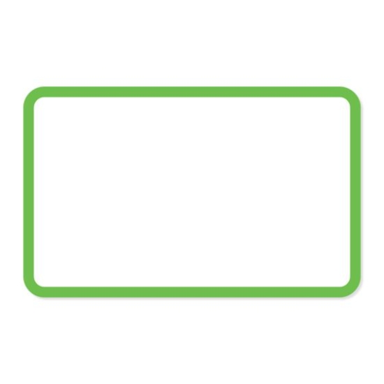 Picture of PDC Direct Thermal Paper Label, 2" x 1-1/4", White with Green Border, 1" Core, 1,300 per Roll
